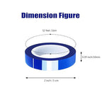 6 Rolls 10mm x16m(52FT) Blue Heat Tape High Temperature Heat Resistant Tape Heat Transfer Tape for Heat Sublimation Press Vinyl,No Residue