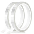 2 Rolls 10mm x33m(108ft) Clear Heat Tape,Transparent High Temperature Heat Resistant Tape,Heat Transfer Tape for Heat Press and Sublimation,Heat Transfer Vinyl,No Residue