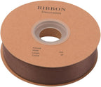 Double Side Satin Ribbon, Continuous 20 Yards,Use for Craft Bows Bouquet, Gift Wrapping, Wedding Decoration, Floral Arrangement (Coffee, 1 inch)