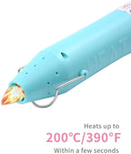 mofa Resin Heat gun,6.6ft Cable 300W Hot Air Gun for Crafting,Acrylic Paint Dryer Multi-Purpose Electric Heating Nozzle (Blue)