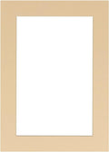 8x10 Mat Bevel Cut for 5x8 Photos - Acid Free Beige Precut Matboard - For Pictures, Photos, Framing - 4-ply Thickness
