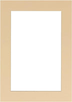 8x10 Mat Bevel Cut for 5x8 Photos - Acid Free Beige Precut Matboard - For Pictures, Photos, Framing - 4-ply Thickness