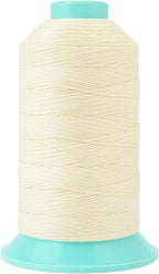 Mandala Crafts Size 277 840D T270 Bonded Nylon Thread Ivory Heavy Duty Sewing Threads - 800 YDs Tex 270 Thread for Leather, Jeans, Weaving, Outdoor Marine Upholstery Threads