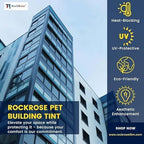 Rockrose Professional Blackout Home Window Tint Film - Sun Blocking Privacy Cover for Home Offices - Room Darkening Sun Light Blocker - 60 in X 100FT - Total Blackout