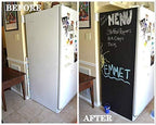 Chalkboard Blackboard Paint - Brush on Wood, Metal, Glass, Wall, Plaster Boards Sign, Frame or Any Surface. Use with Chalk Pen Wet Erase, Non-Toxic - Matte Finish [Black] - (33.8oz Cover 129 sf)