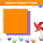 Opret Origami Paper Large, 100 Sheets 9.8x9.8 inch 25x25 cm Origami Paper 50 Vivid Colors Single Sided for Arts and Crafts Projects