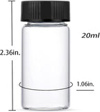 20ml Clear Small Glass Vials 30pcs with Screw Caps(30pcs)
