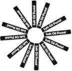 Mifuner Soft Oil Pastels Set (12 Sticks), Single Colors Heavy Oil Pastels Vibrant and Creamy,Pastel Art Supplies for Artists,Gallery Oil Painting Stick,Beginners,Adult Art Drawing Black