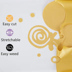 Guangyintong Heat Transfer Vinyl Rolls, 12" x 10ft Golden HTV for T-Shirts, Matte Surface, Easy to Cut & Weed for Heat Vinyl DIY Design