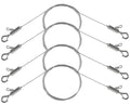 4PCS Adjustable Picture Hanging Wire 3m x 1mm Small Hooks, Picture Frame Wire Kit Heavy Duty 50lbs, Stainless Steel for Art, Mirror, Light Lamp, Billboards, Basket Flowerpot