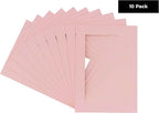 6x8 Mat for 8x10 Frame - Precut Mat Board Acid-Free Show Kit with Backing Board, and Clear Bags Soft Pink 6x8 Photo Matte Made to Fit a 8x10 Picture Frame Matboard for Framing, Pack of 10 Mats