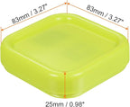 HARFINGTON Magnetic Pin Cushion Square Plastic Magnetic Sewing Pin Holder Storage Case Needle Cushion Tool for Sewing DIY Projects, Yellow-Green