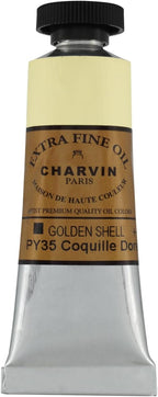 Charvin Extra Fine Oil Paint, Golden Shell 20 ml - Triple-Milled, Rich Texture, Poppy Oil-Based, Light-Fast, Handmade, Archival Quality