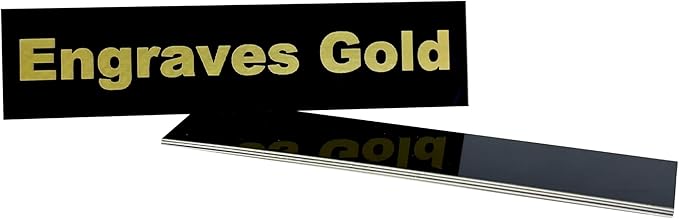 Blank Metal Plates for Laser Engraving - 4 Pack | Aluminum Sheets 0.020" Thick | CO2, Diode, Fiber Laser Compatible | Multiple Sizes & Colors (Black (engraves gold), 1x4.25 inch)
