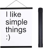 Artmag Magnetic Poster Hanger Frame, 21x29 21x18 21x15 Light Wood Wooden Magnet Canvas Artwork Print Poster Hangers Frames Hanging Kit (Black, 21")