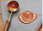 Vintage Santa Claus Monogram Sealing Wax Seal Stamp Gold Metal Handle Kit Custom Invitation Embellishment Christmas Gift Wrap Package Custom Logo Words Wax Seal Stamp Set