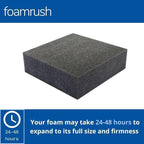 FoamRush 10" x 24" x 24" Charcoal High Density Upholstery Foam Cushion (Upholstery Sheet, Foam Padding, Seat Replacement, Chair Cushion Replacement, Square Foam, Wheelchair Seat Cushion) Made in USA