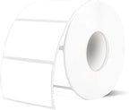 2.25"x1.25" White Thermal Sticker Labels, Self-Adhesive Direct Thermal Printer Barcode Labels Paper, Waterproof/Removable/Perforation Line Design- 300 Sheets
