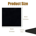 4 Pieces Neoprene Rubber Pads with Adhesive Backing 1/4 in Thick x 4 in x 4 in, Anti Vibration Pads, Rubber Block for Anti-Slip, Shock Absorption, Protection