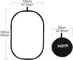 Selens Oval Light Reflector Diffuser, 47x70.8inch/120x180cm Collapsible Soft Light Diffusion with Portable Carrying Bag for Photo Studio & Outdoor Lighting