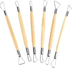 6Pcs Clay Sculpting Tools, Small Double Ended Wax Carving Clay Sculpting Loops Rakes Pottery Tools for Embossing, Carving Tools and Supplies