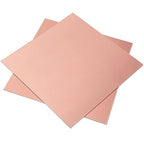 2 Pieces 99.9% Pure Copper Sheet, 4" x 4", 20 Gauge(0.8mm) Thickness, Film Attached Copper Plate, Great for Jewelry, Crafts, modelers