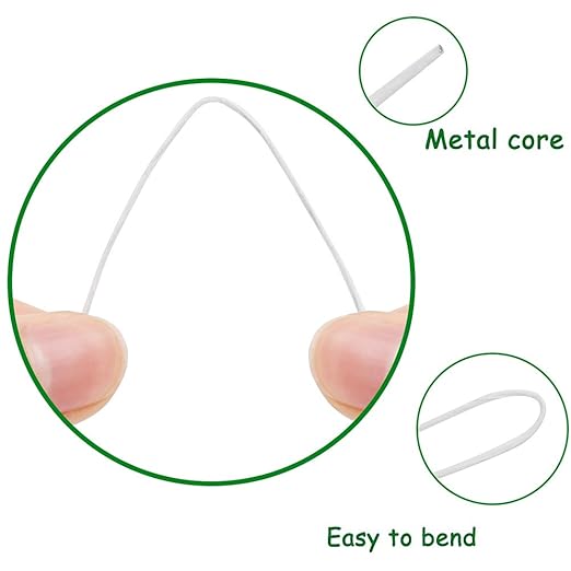 CCINEE 22 Gauge White Floral Wire Stem for Flower Arrangement Craft Supply,16 Inch,150PCS