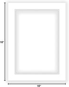 16x20 Mat for 13x19 Photo - Precut White on White Double Mat Picture Matboard for Frames Measuring 16 x 20 Inches - Bevel Cut Matte to Display Art Measuring 13 x 19 Inches - Acid Free ONE MAT
