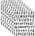Outus 576 Pieces 8 Sheets Letters Stickers Self Adhesive Vinyl Letter Alphabet Number Stickers Mailbox Numbers Sticker, Decals for Classroom Decor, Sign, Door(Black,1 Inch)