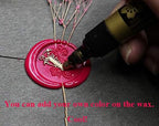 Vintage Custom Santa Claus Monogram Sealing Wax Seal Stamp Bronze Metal Handle Kit Custom Wedding Invitation Embellishment Christmas Gift Wrap Package Custom Logo Words Wax Seal Stamp Set