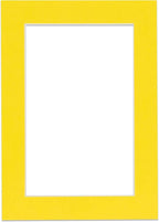 5x7 Mat for 8.5x11 Frame - Precut Mat Board Acid-Free Yellow 5x7 Photo Matte Made to Fit a 8.5x11 Picture Frame, Premium Matboard for Family Photos, Show Kits, Art, Picture Framing, Pack of 1 Mat