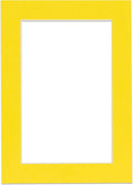 8x10 Mat Bevel Cut for 5.5x8.5 Photos - Acid Free Yellow Precut Matboard - for Pictures, Photos, Framing - 4-ply Thickness