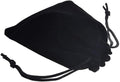 Colorsheng 20pcs 3.5 "X 4.5" Velvet Drawstring Cloth Jewelry Pouches Gift Candy Bags Wedding Headphones Bag (Black)