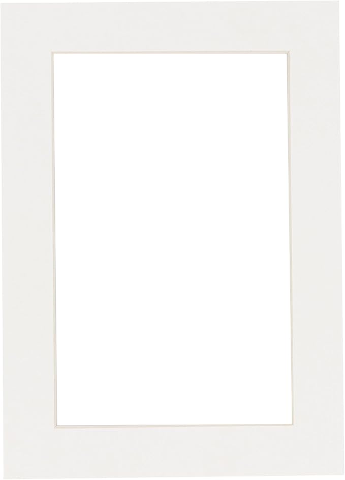 5.5x8.5 Mat for 8.5x11 Frame - Precut Mat Board Acid-Free Show Kit with Backing Board, and Clear Bags Textured White 5.5x8.5 Photo Matte For a 8.5x11 Picture Frame Matboard for Framing, Pack of 1 Mat