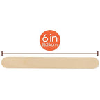 Caring Wood Tongue Depressors, Standard 6 Inch Length, Non-Sterile, High-Quality Wood, Unflavored, Splinter-Free, Versatile for Medical, Beauty, Arts, Crafts, and More - 500 Count Box