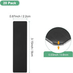 20-Pack Anodized Aluminium Laser Engraved Mount Metal Plate 3x1x0.04 Inch Engraver Blank Anodized Aluminum Sheets for DIY Laser Printing/Home/Office[Black]