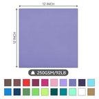 12x12 Inch Colored Sticker Paper Sheets Heavyweight Printable Sticky Back Cardstock 250GSM for DIY Stickers, Printers 40 Sheets