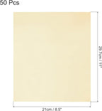 MECCANIXITY 50 Pack Toner Reactive Foil ,Deco Foil Transfer Sheets 8.5"x11" A4 Hot Foil Paper for Laser Printer Scrapbooking Heat Transfer DIY Craft,Light Golden
