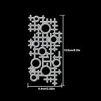 Lapoo Flowers Metal Cutting Die for Scrapbooking - Durable, Cut Stencils for DIY Scrapbook Photo Album Decorative Paper Card, Card Making Supplies, Embossing (Retro Punk Texture 5.2 x 2.5 in)