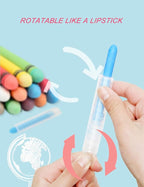 Non-toxic Dustless Chalk for Kids, Colored Chalk With Holder The Best Art Tool for Blackboard Kids Children Drawing Writing,24PCS