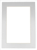 11x14 Mat for 8.5x11 Photo - Precut Metallic Silver Picture Matboard for Frames 11 x 14 Inches - Bevel Cut Matte to Display Art 8.5 x 11 Inches - Acid Free ONE MAT with Backing Board & Clear Bag