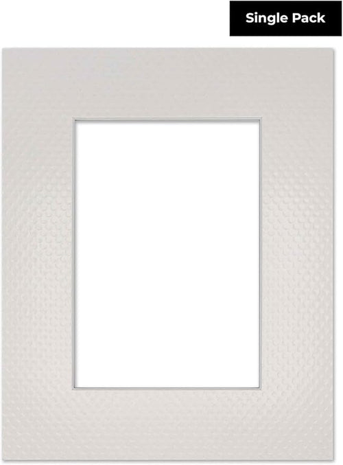 11x14 Mat Bevel Cut for 8.5x11 Photos - Acid Free Golf Ball Texture Precut Matboard - For Pictures, Photos, Framing - 4-ply Thickness