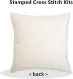Fanxvivy Stamped Cross Stitch Kits for Adults Beginners Pillow Needlepoint Kit with Embroidery Pattern Needlework Kit Prestamped Stitches Kit 11CT Cross Stitching-Glacier Dragon 18x18 inch