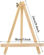 14 Pack 9 Inch Wood Easel, Painting Party Easel, Kids Student Tabletop Easels for Painting, Portable Canvas Photo Picture Sign Holder Tripod Painting Easels for Art & Crafts