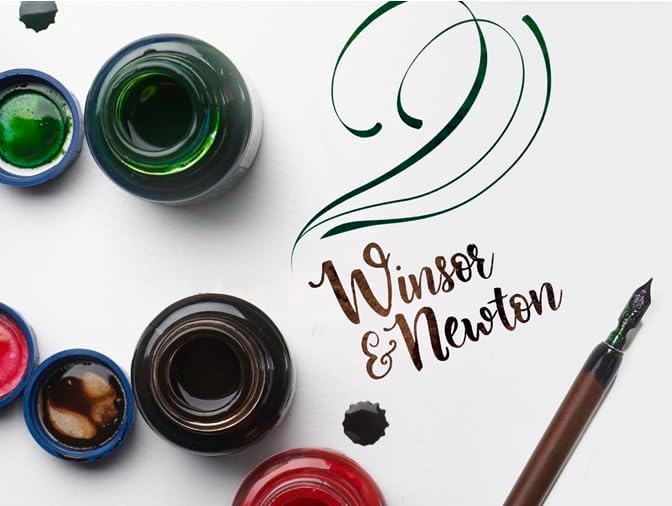 Winsor & Newton Calligraphy Ink, 30ml (1-oz) Bottle, Blue Black