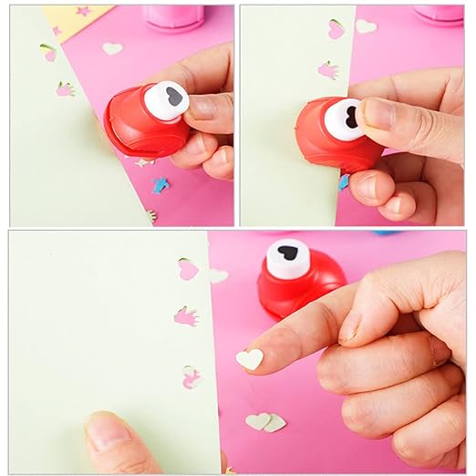Scrapbook Paper Punch and Decorative Scissors, Qtopun 6 Pcs Creative Scissors and 12 Pcs Craft Punch Wave Lace Edge Cutters Paper Hole Punchers for Crafts, DIY Photo, Set of 18