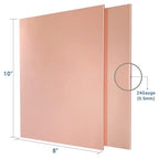 2 Pieces 99.9% Pure Copper Sheet, 8" x 10", 24 Gauge(0.5mm) Thickness, Film Attached Copper Plate, Great for Jewelry, Crafts, modelers