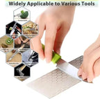 Diamond Sharpening Stone, Honeycomb Surface Plate with Non-slip Base for Pocket Knives Scissors (240/400/600/800/1000/1200/1500/2000/3000 Grit, with Angle Guide and Leather)
