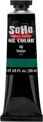 Soho Urban Artist Oil Paint - Viridian, 50 ml Tube - Best Valued Oil Colors for Painting, Excellent Pigment Load