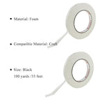 HAHIYO White 0.5Inch Wide Floral Tape, Waterproof Florist Tape Flower Wrap Adhesive Waterproof Decorative Tape for Bouquet Stem Wrapping Flower Arranging and Floral Craft, 2Rolls 200Feet/66Yard Total